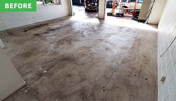 Garage carpet before